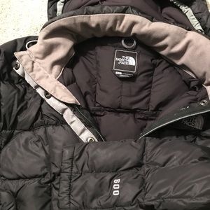 The North Face long down jacket.
